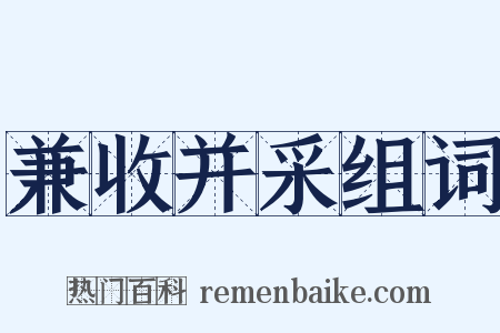 兼收并采组词是什么意思的图片